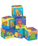 Playgro 181170 Bath Play Cube Set - 6 Colorful Animal Motifs for Infants 6 Months+ 7x7cm Fun Bath Toys - Buy Online on SooperMarket.com