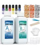 Epoxy Resin Clear Crystal Coating Kit 17.6oz - 2 Part Casting Resin for Art  Craft  Jewelry Making  River Tables  Bonus Gloves  Measuring Cup  Wooden Sticks  Gold Foil Flakes and Tweezers 17.6oz Epoxy Resin Kit - Buy Online on SooperMarket.com