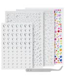 Buy Rhinestone Stickers - 4 Sheets Self-Adhesive Bling Jewel & Crystal Gem Stickers for Crafts Makeup and Hair - Assorted Sizes with Tweezer - International Shipping Available - Buy Online on SooperMarket.com