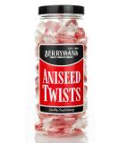Original Aniseed Twists Retro Boiled Sweets Gift Jar By Berrymans Sweet Shop - Classic Sweets Traditional Taste. - Buy Online on SooperMarket.com