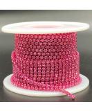 Towenm 1 Roll 10 Yards Rhinestone Chain - 2mm Crystal Claw Cup Chain Trim - Sew on Crystal Rhinestone Chain Roll - Rose SS6 / 2mm - Buy Online on SooperMarket.com