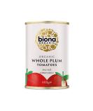 Biona Organic Whole Plum Peeled Tomatoes 400g - Pack of 1 | Quality Ingredients | Sustainable Packaging - Buy Online on SooperMarket.com