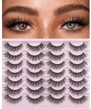 False Eyelashes 14mm Faux 3D Mink Lashes Natural Look Fluffy Cat Eye Wispy Lashes Pack by Kiromiro, 14 Pairs - Buy Online on SooperMarket.com