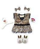 Build Your Bears Wardrobe Teddy Bear Clothes fits Build a Bear Teddies Leopard Sleeved Dress 2 Bows (brown) - Buy Online on SooperMarket.com