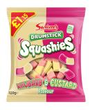 Swizzels Squashies Sweets - Rhubarb & Custard Flavour (Price Marked) Single Pack 120g Rhubarb & Custard 120 g (Pack of 1) - Buy Online on SooperMarket.com