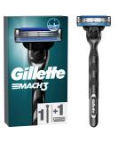 Gillette Mach3 wet razor men razor + 1 razor with triple blade gift for men 1 piece (1 pack) razor + 1 blade - Buy Online on SooperMarket.com