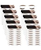 18 Sheets 180 Pairs 4D Hair-Like Eyebrow Tattoo Stickers - Waterproof Peel-Off Brow Transfers for Women - Brown - Buy Online on SooperMarket.com