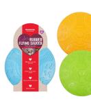 Rosewood Rubber Tough Chew Resistant Flying Saucer Dog Toy - Large 22cm - Assorted Colors - Buy Online on SooperMarket.com