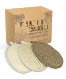 Stephanie Franck Beauty Bath Set - three peeling gloves made of loofah sisal and hemp - Buy Online on SooperMarket.com