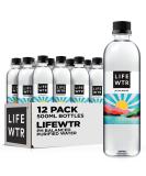 LIFEWTR Premium Purified Water 16.9 Fl Oz Bottles, pH Balanced with Electrolytes | 100% Recycled Plastic | Pack of 12 - 500ml - Buy Online on SooperMarket.com