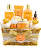 Gift Basket for Women - 10 Pc Almond Milk & Honey Beauty & Personal Care Set - Home Bath Pampering Package for Relaxing Stress Relief - Spa Self Care Kit - Thank You, Birthday, Mom, Anniversary Gift - Buy Online on SooperMarket.com