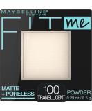 Maybelline Fit Me Matte + Poreless Pressed Face Powder Makeup, Translucent, 1 Count 100 Translucent - Buy Online on SooperMarket.com