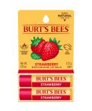 Burt's Bees Strawberry Lip Balm 2 Pack - 100% Natural Moisturizing Lip Care - Buy Online on SooperMarket.com