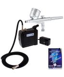 Multi-Purpose Airbrushing System Kit with Portable Mini Compressor - Dual-Action Airbrush for Hobby, Craft, Cake Decorating, Tattoo - Includes Hose & How-to Guide Booklet - Buy Online on SooperMarket.com