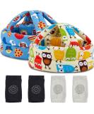 Baby Toddler Safety Helmet Set with Knee Pads and Socks - Soccer Owl Design - Buy Online on SooperMarket.com
