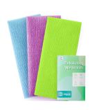 3-Pack Exfoliating Washcloth Set - African Net Sponge & Japanese Loofah for Body & Face Exfoliation - Purple Blue Green - Buy Online on SooperMarket.com
