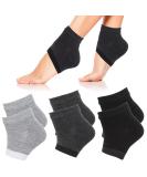 Sibba 3 Pairs Moisturizing Heel Socks Ventilate Gel Heel Open Toe Socks Soft Silicone Socks for Dry Hard Cracked Skin Breathable Reusable SPA Foot Protector Day Night Care Skin 20 x 15 x 2cm / 7.8 x 5.85 x 0.78 Inch 6.0 - Buy Online on SooperMarket.com