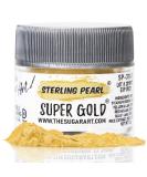 The Sugar Art - Sterling Pearl - Edible Shimmer Powder For Decorating Cakes Cupcakes Cake Pops  More - Dust on Shine  Luster to Sweets - Kosher Food-Grade Coloring - Super Gold - 2.5 grams - Buy Online on SooperMarket.com