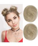 Reecho Mini Claws Hair Knot Extensions - 2 Pack Clipping Accessories for Messy Updo & Cat Ears - 7.6 cm Medium Blonde with Highlights - Buy Online on SooperMarket.com