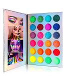 DE'LANCI Neon Eyeshadow Palette - Glow in the Dark, Blacklight UV Makeup, Matte & Glitter Shadows for Halloween - Buy Online on SooperMarket.com