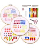 Bradove 4 Set Embroidery Stitches Practice Kit  Embroidery Kit for Beginners with Embroidery Patterns  Beginner Embroidery Kit  Embroidery Kits for Adults  Hand Embroidery Kit  Embroidery Kit for Kids - Buy Online on SooperMarket.com