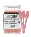 Kopperko 100 Pack 2.5 Inch Cosmetic Spatulas - Small Plastic Spatula for Cosmetics, Creams, Crafts - Makeup Spatula - Multipurpose Mini Applicator for Mixing Cream, Skincare, or Scraping Jars  Pink 100 Spatulas Pink - Buy Online on SooperMarket.com