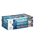 Blue Buffalo Tastefuls Pate Wet Cat Food (Pack of 12) - Salmon, Chicken, Ocean Fish & Tuna - 3oz x 12 - Buy Online on SooperMarket.com