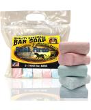 Amish Farms Natural Bar Soap (Huge 5 Bars) Made in USA, Hand-cut, Cold Process, Rustic Vegan Moisturizing Soap For Sensitive Skin - In 2 or 3 Random Colors, Clean Wildflower Scent, 5 Oz Each (5-Pack) - Buy Online on SooperMarket.com