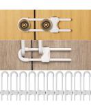 10 Pieces Sliding Cabinet Locks, Child U-Shaped Proofing Cabinet with Adjustable Safety Child Lock, Easy to Use Childproof Latch for Knob Handle on Kitchen Storage Door Cupboard Closet Dresser (White) - Buy Online on SooperMarket.com