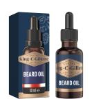 King C. Gillette Beard Oil for Men 30 ml with Plant Based Argan Oil Jojoba Oil Avocado Oil Macadamia Seed Oil & Almond Oil Softens Facial Hair - Buy Online on SooperMarket.com