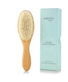 Natemia Wooden Baby Hair Brush - Soft Goat Bristles, Ideal for Newborns & Toddlers, Helps with Cradle Cap - Perfect Baby Registry Gift - Buy Online on SooperMarket.com