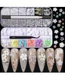 Belicey 3D Colorful Acrylic Flower Nail Charms Kit with AB Nail Gems - DIY Nail Art Rhinestones and Crystals Set - Buy Online on SooperMarket.com