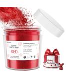 Red Edible Luster Dust 10g - Food Grade Tasteless Dessert Dust for Baking - Cherrysea Food Coloring Powder for Cupcakes, Cake Pops, Fondant, Chocolate, Candy - Buy Online on SooperMarket.com