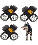 SCIROKKO Anti-Slip Dog Socks (3 Pairs) - Adjustable Pet Paw Protection with Golden Paw Pattern - Indoor Traction Control - Size L (Paw width 3.13 in) Black - Buy Online on SooperMarket.com