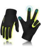 Children cycling gloves winter touchscreen gloves - children running gloves slipproof warm gloves softshell winter gloves windproof bicycle gloves for sporty hiking ride xl yellow - Buy Online on SooperMarket.com