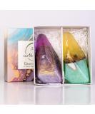Rock Soap- Soap Rocks set of 2- Gemstone Soaps with Real Crystals inside- Decorative Crystal Soap with Natural Ingredients & Essential Oil- Moisturizing & Scented Fancy Soap Gift for Women & Men Lavender & Lemongrass - Buy Online on SooperMarket.com