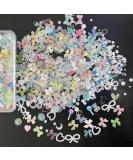 3D Nail Charms 400 Pcs Multi Shapes Lollipop Butterfly Flower Bear Bow Heart Nail Art Charms Nail Rhinestones Gems Nail Pearls for Nail Art Decoration Jewelry Accessories DIY Crafts (Multi-colored A) - Buy Online on SooperMarket.com