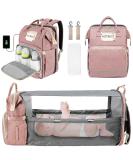 3-in-1 Diaper Bag Backpack for Baby Essentials - Pink | Portable Convertible Travel Bag for Newborn Registry & Baby Shower Gifts | Ideal for Girls, Boys, Moms, Dads - Buy Online on SooperMarket.com