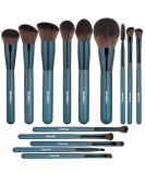 BS-MALL Makeup Brush Set 14Pcs Professional Synthetic Brushes for Foundation, Powder, Concealer, Eye Shadows, Blush - Deep Starry Blue - Buy Online on SooperMarket.com
