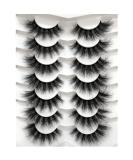 Pooplunch False Eyelashes Cat-Eye Fluffy Faux Mink Lashes 8D Wispy Lashes 7 Pairs Pack Dramatic Long Thick Volume Fake Eye Lash Multipack Fluffy|12-18MM - Buy Online on SooperMarket.com
