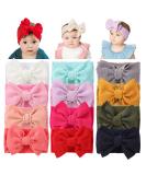 Cinaci 12 Pack Super Stretchy Nylon Headbands with Big Bow Hair Accessories Headwraps for Babies Toddlers Kids - Buy Online on SooperMarket.com