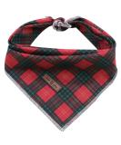 Lionet Paws Dog Bandana Headscarves - Triangular Scarf for Small Medium & Large Dogs - Red & Green Checked (Pack of 1) - Buy Online on SooperMarket.com