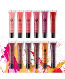 Ofanyia Crystal Lip Gloss Set - 12 Shimmering Colors | Long-Lasting Moisturizing Lip Tint for Kids, Teens, Women - Buy Online on SooperMarket.com
