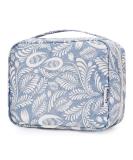 Travel Hanging Toiletry Wash Bag Makeup Cosmetic Organizer for Women Waterproof (Blue Leaf) - Buy Online on SooperMarket.com