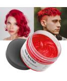 Temporary hair color red hair color styling hair hartone for men women natural hairstyle pomade temporary hair dye wax for party cosplay & halloween 4.23 ounces (red) #7 red red - Buy Online on SooperMarket.com