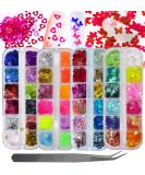 LoveOurHome Nail Glitters Sequins Set - Holographic Heart Butterfly Star Chunky Glitter Flakes for Nails & Crafts - Buy Online on SooperMarket.com