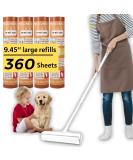Frescares 45 Inch Extra Sticky Lint Roller - Large Surface Pet Hair Remover for Carpets & Couches | Includes 4 Refills | Best for Floor & Furniture Cleaning - Buy Online on SooperMarket.com
