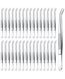 Stainless Steel Tweezers with Curved Serrated Tip Multipurpose Tweezers Sewing Machine Tweezers Forceps Tweezers for Craft (32  Silver) 32 Silver - Buy Online on SooperMarket.com