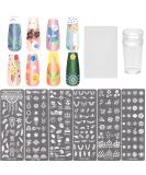 NICENEEDED Dreamcatcher Nail Art Stamping Kit - 6 Templates, 1 Stamper, 1 Scraper, Manicure Tool for DIY Decoration - Style 5 - Buy Online on SooperMarket.com