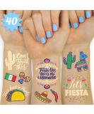 xo  Fetti Fiesta Party Supplies Metallic Tattoos - 40 styles | Cinco De Mayo Decorations  Final Fiesta Bachelorette + Mexican Decor - Buy Online on SooperMarket.com
